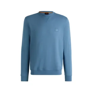 Cotton-terry regular-fit sweatshirt with logo patch