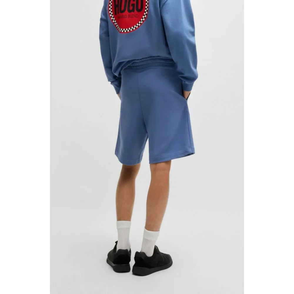 Cotton-terry relaxed-fit shorts with logo print