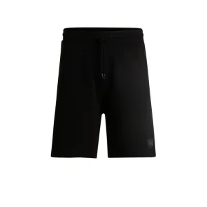 Cotton-terry relaxed-fit shorts with logo trim