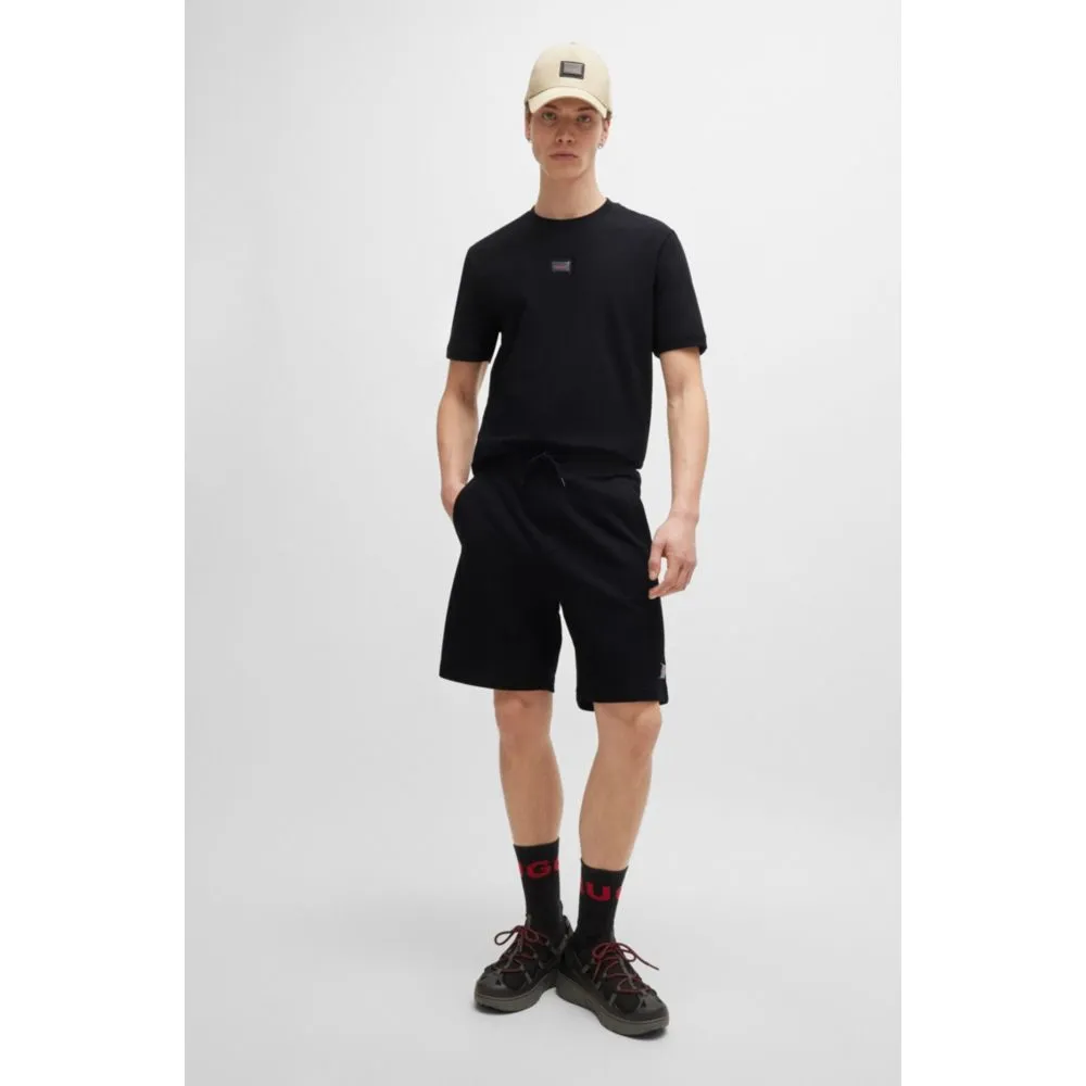 Cotton-terry relaxed-fit shorts with logo trim