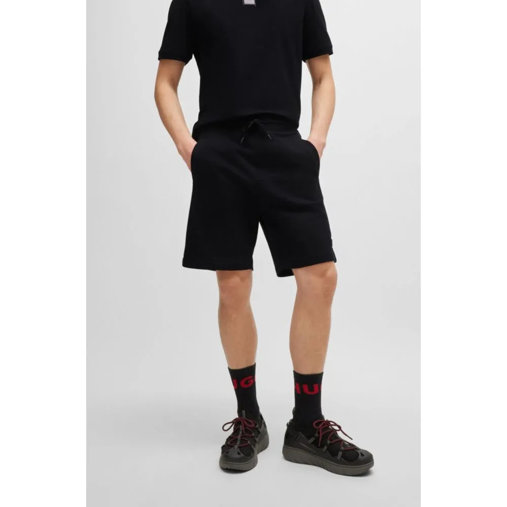 Cotton-terry relaxed-fit shorts with logo trim