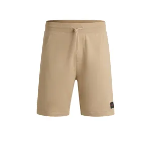 Cotton-terry relaxed-fit shorts with logo trim