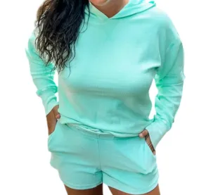 Darya Luxe Corded Shorts In Mint