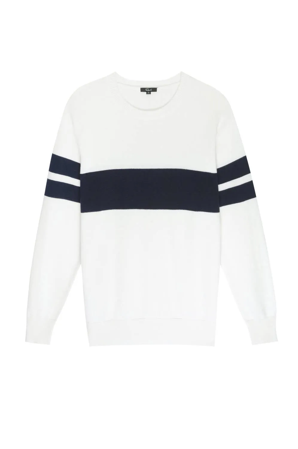 Delmar Surf Sweater In White/navy
