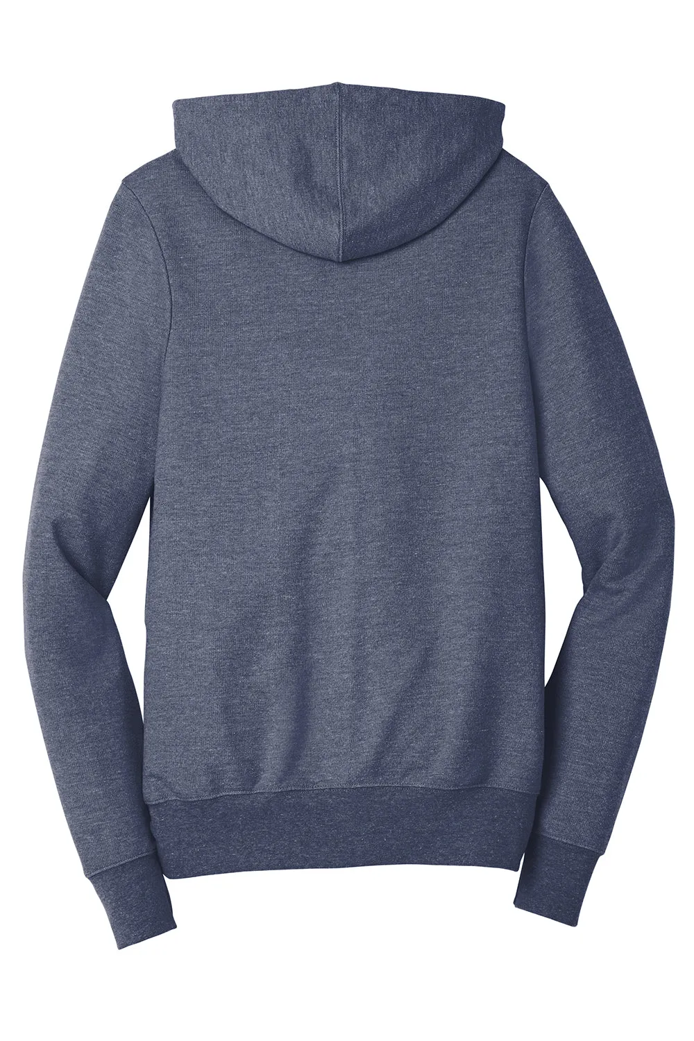 District Mens Perfect French Terry Full Zip Hooded Sweatshirt Hoodie w/ Pockets - New Navy Blue - Closeout