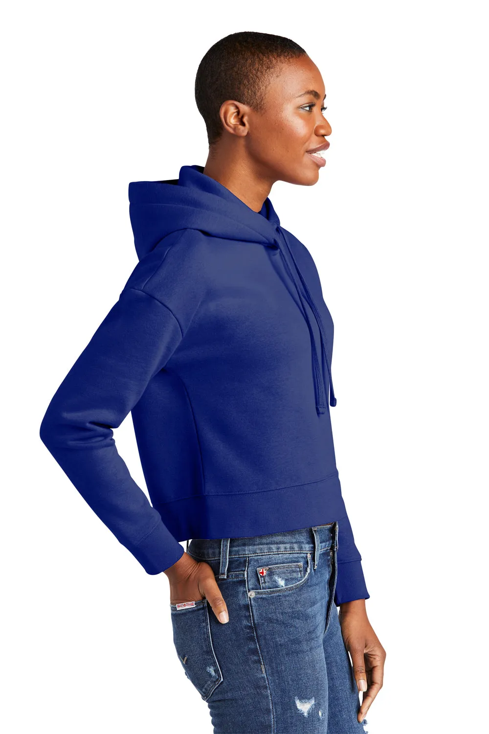 District Womens V.I.T. Fleece Hooded Sweatshirt Hoodie - Deep Royal Blue
