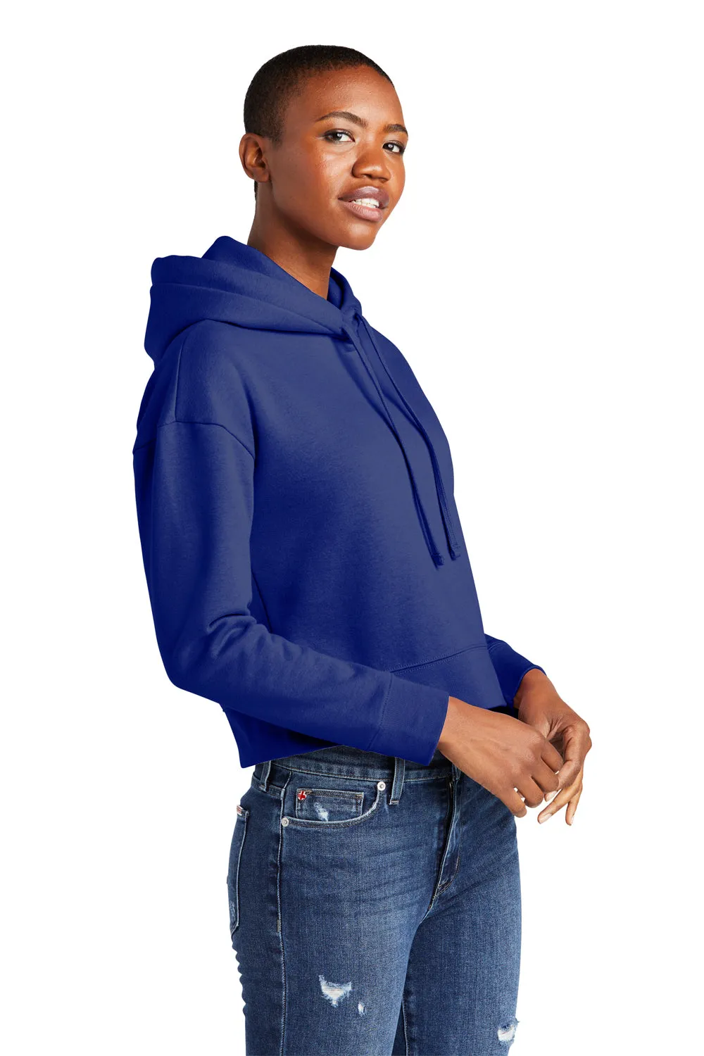 District Womens V.I.T. Fleece Hooded Sweatshirt Hoodie - Deep Royal Blue