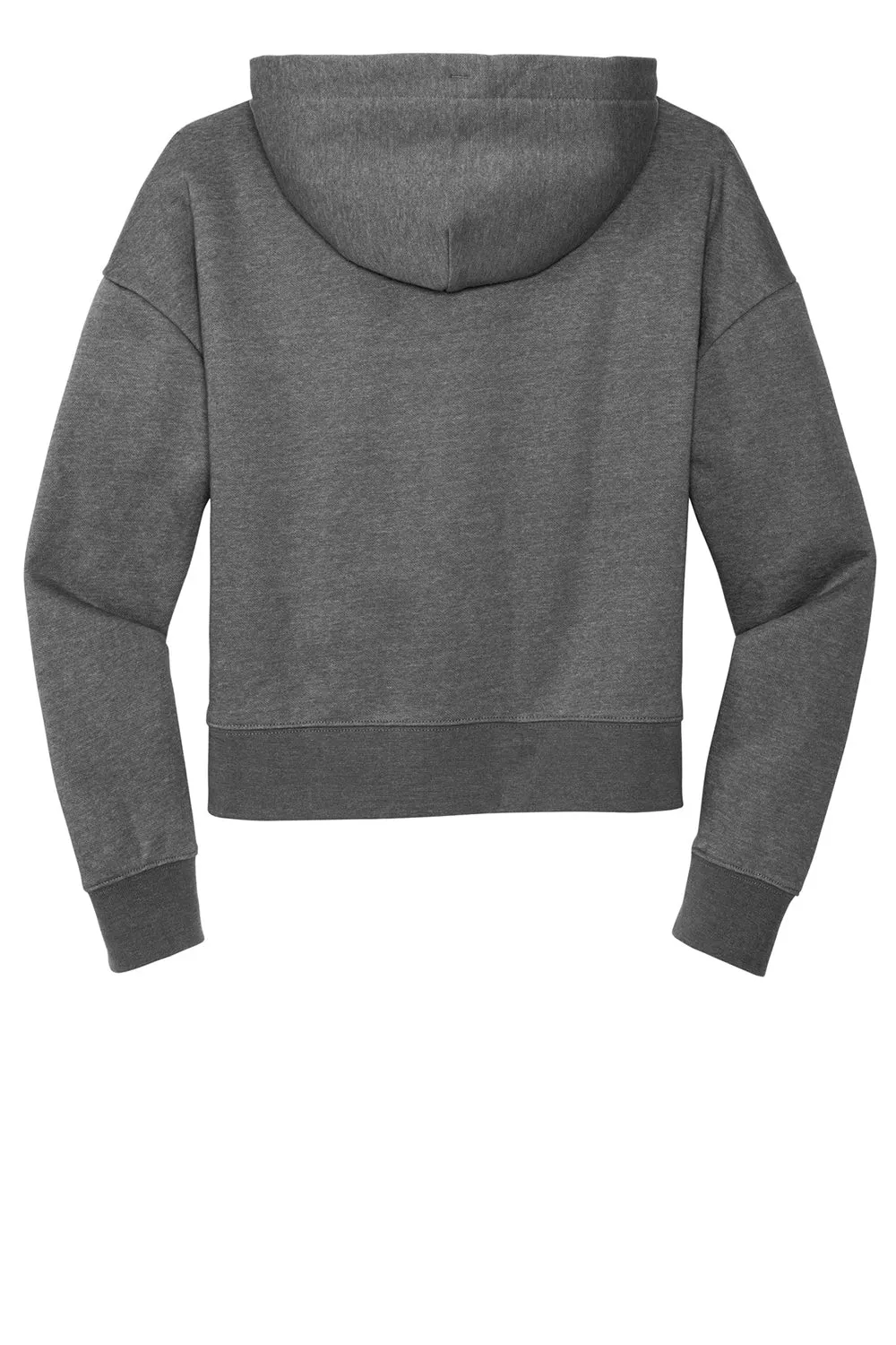District Womens V.I.T. Fleece Hooded Sweatshirt Hoodie - Heather Charcoal Grey