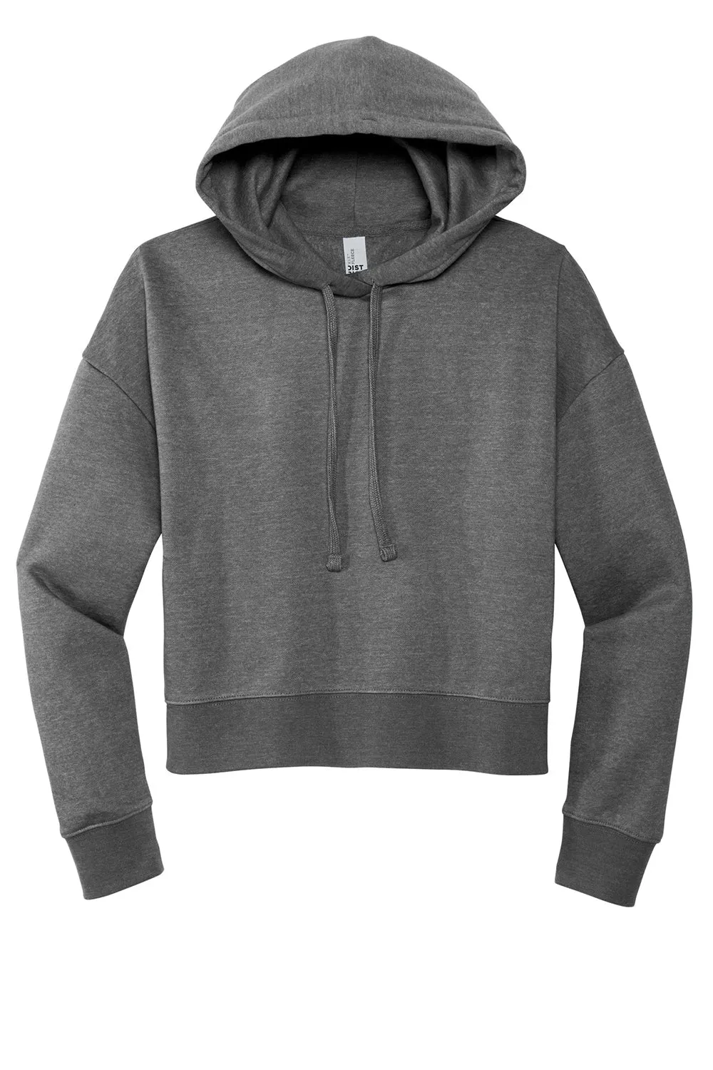 District Womens V.I.T. Fleece Hooded Sweatshirt Hoodie - Heather Charcoal Grey