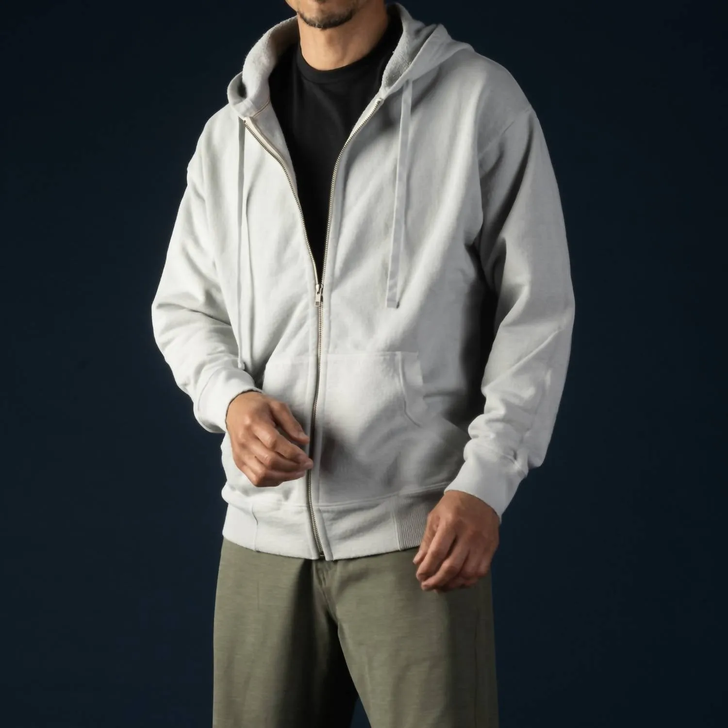 Dune Heavy Duty Cotton Hoodie In Birch