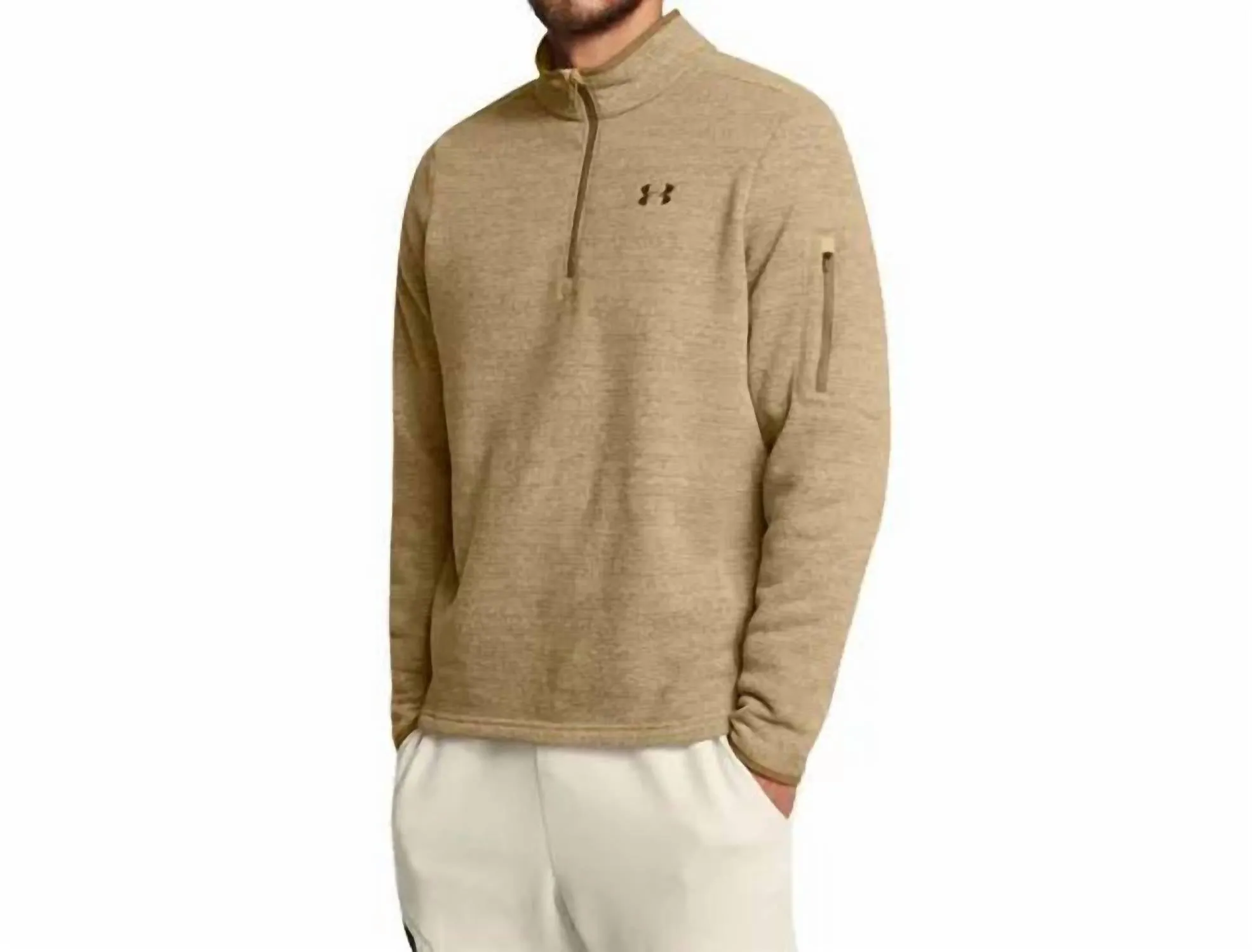 Expanse Specialist .25 Zip Sweater In Camel/coyote