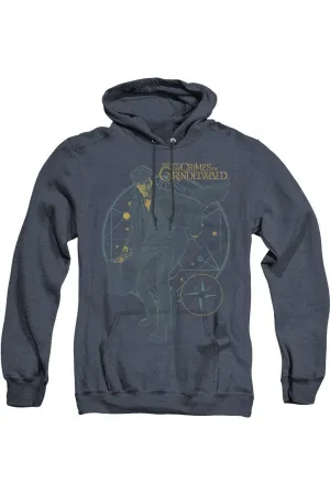 Fantastic Beasts 2 Suitcase Adult Heather Hoodie / Hooded Sweatshirt
