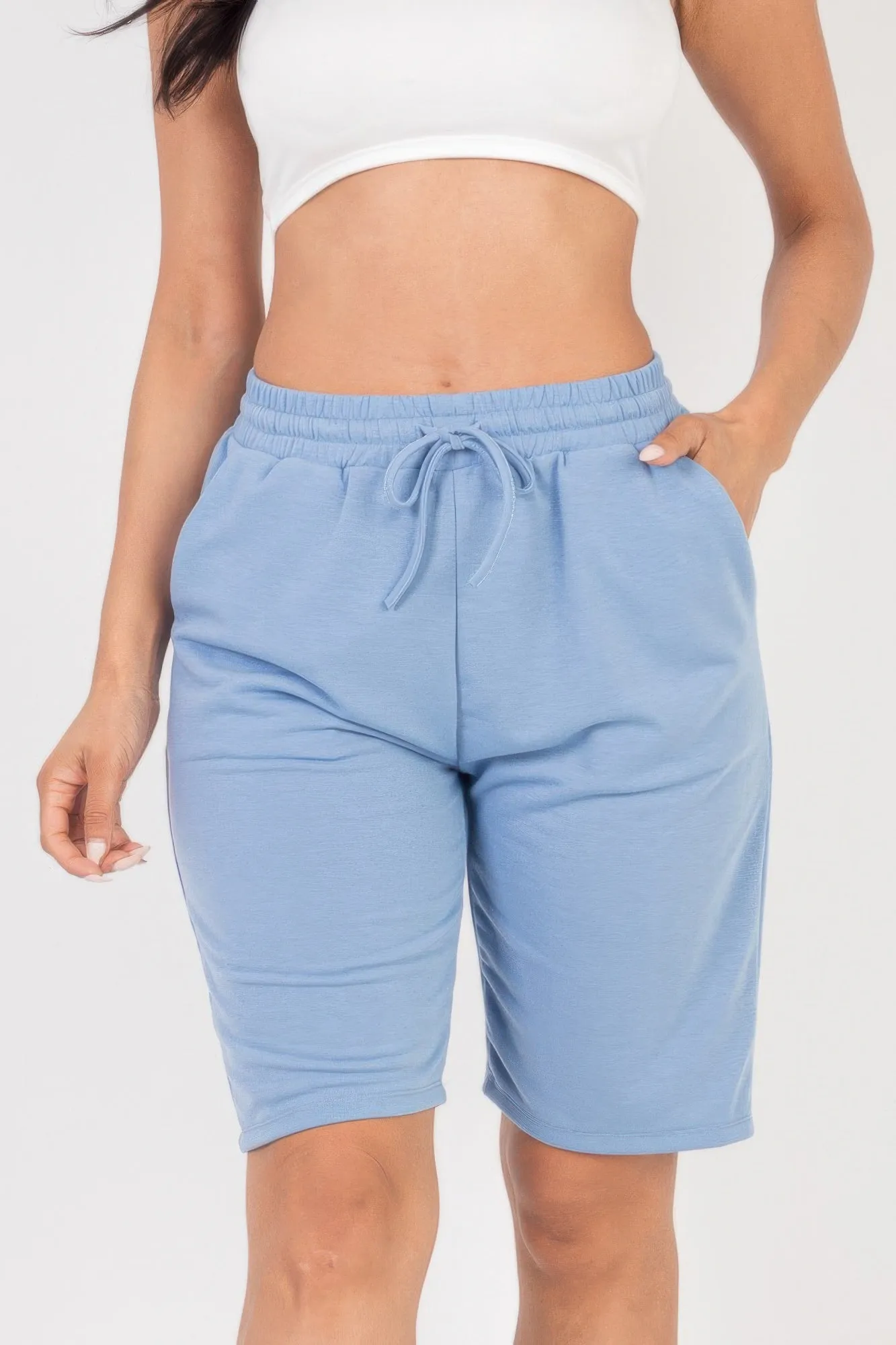 FASHNZFAB Women's French Terry Bermuda Shorts