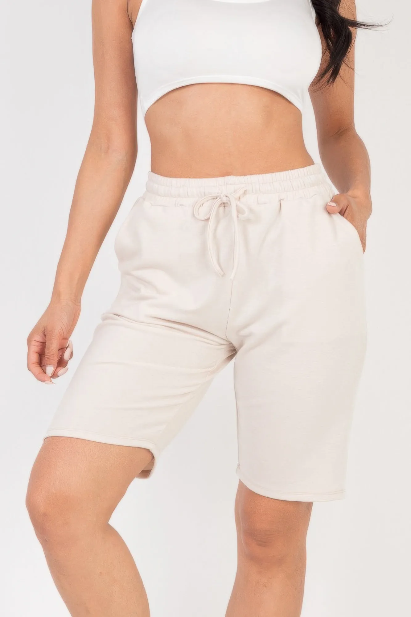 FASHNZFAB Women's French Terry Bermuda Shorts