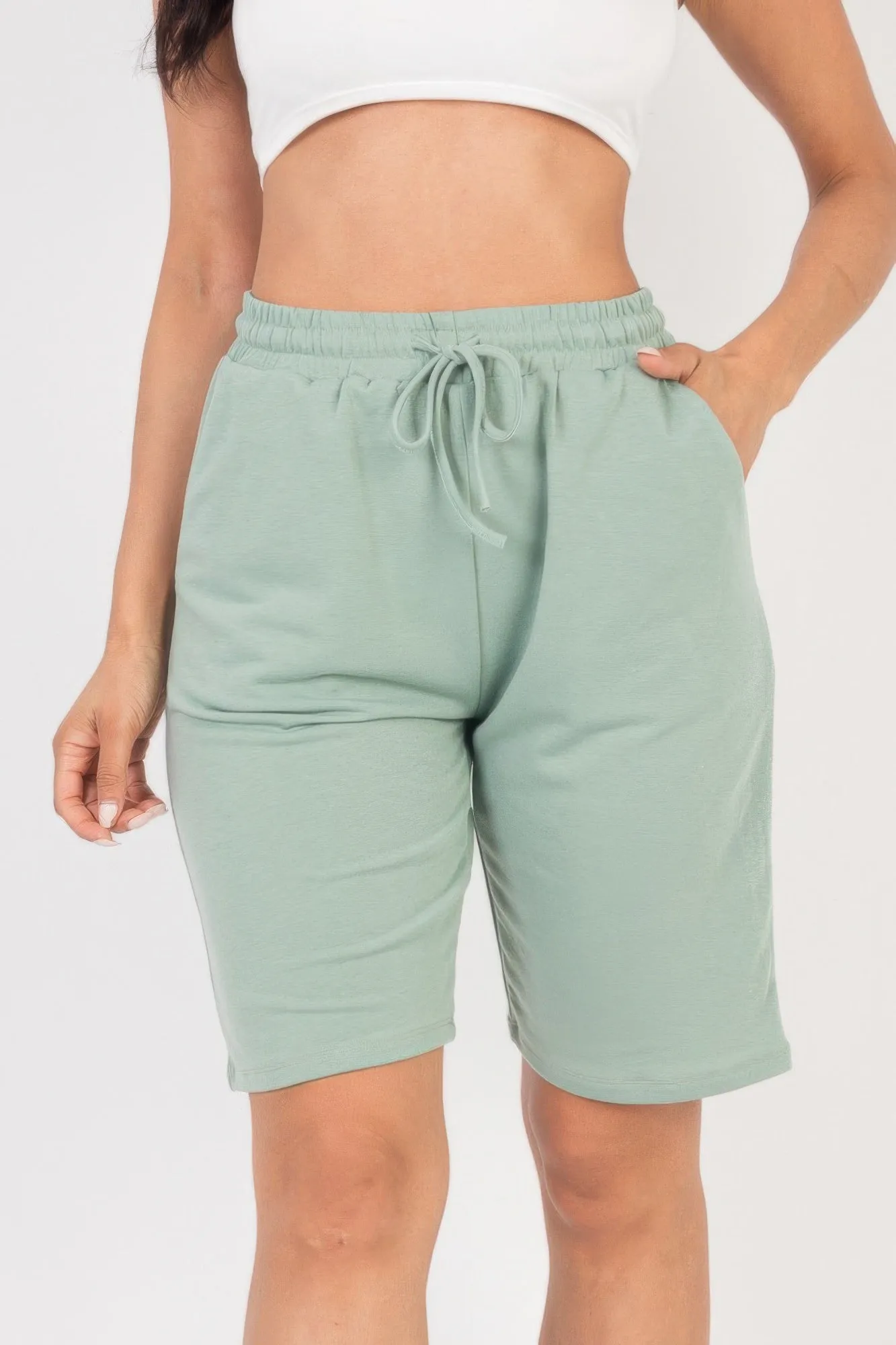 FASHNZFAB Women's French Terry Bermuda Shorts