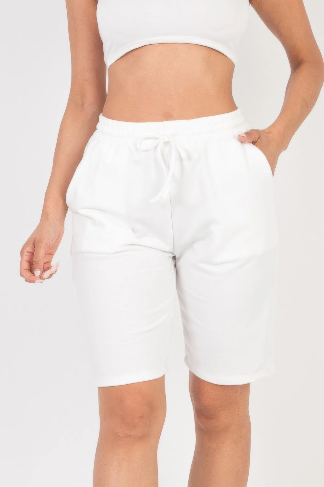 FASHNZFAB Women's French Terry Bermuda Shorts
