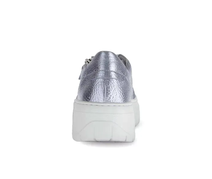 Gabor Blue Metallic Trainer with Chunky Sole