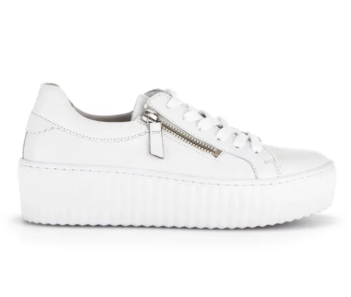 Gabor White Trainer with Chunky Sole