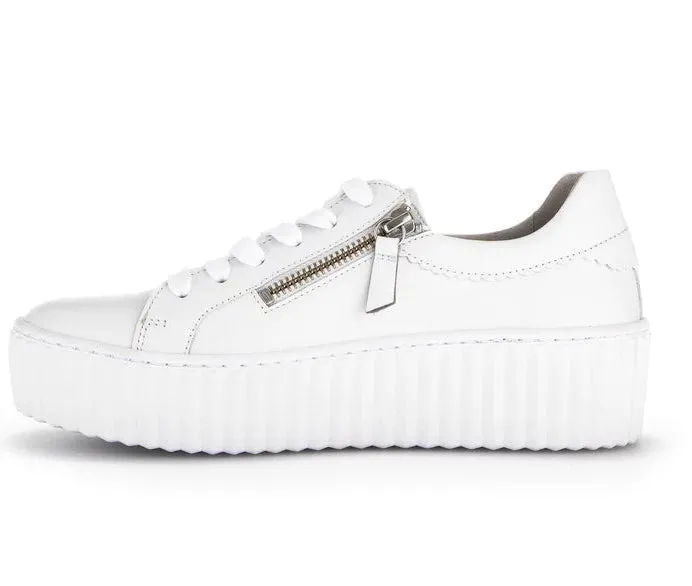 Gabor White Trainer with Chunky Sole