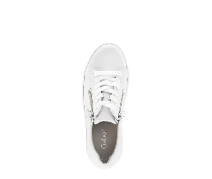 Gabor White Trainer with Chunky Sole