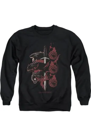 Game Of Thrones Targaryen Dragons Adult Crewneck Sweatshirt