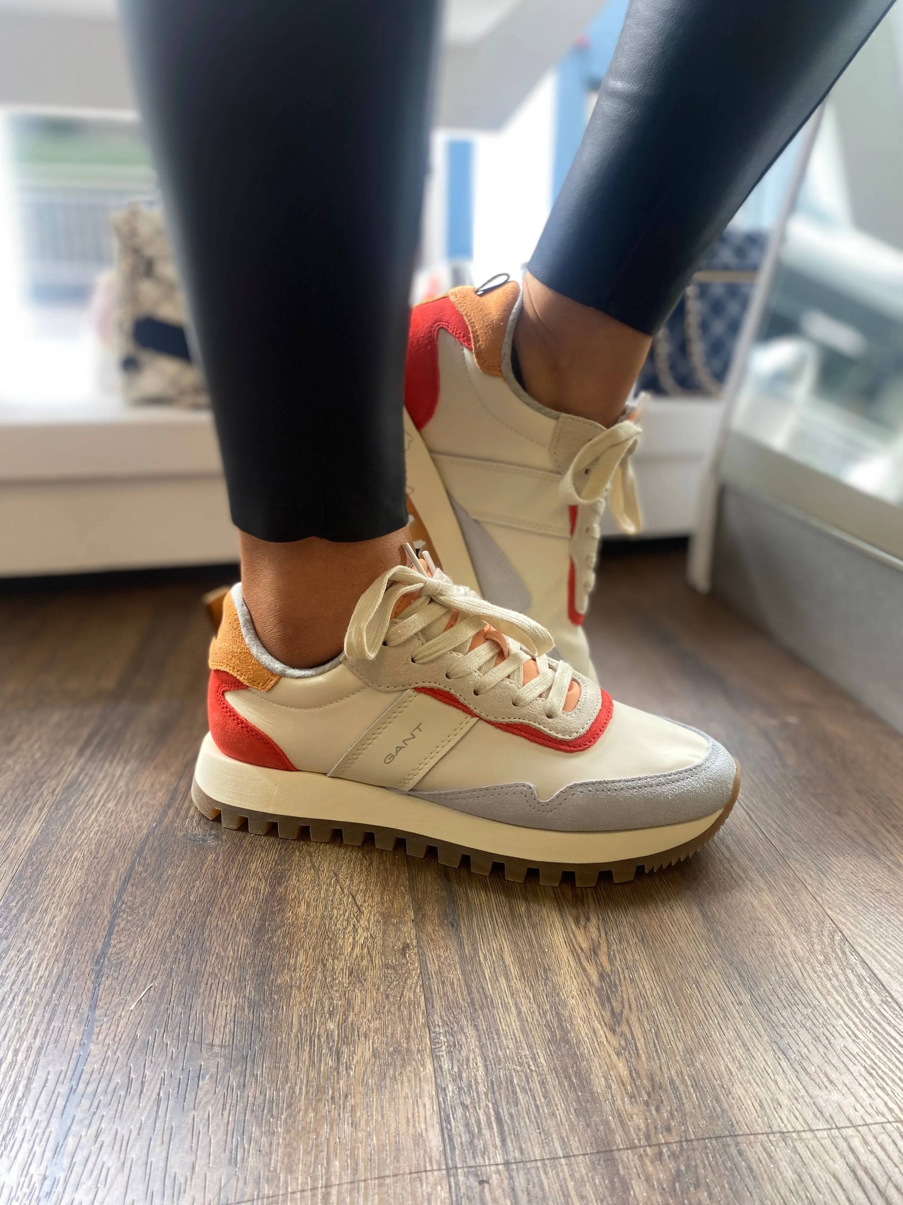 Gant Caffay Leather Suede Trainer - Orange