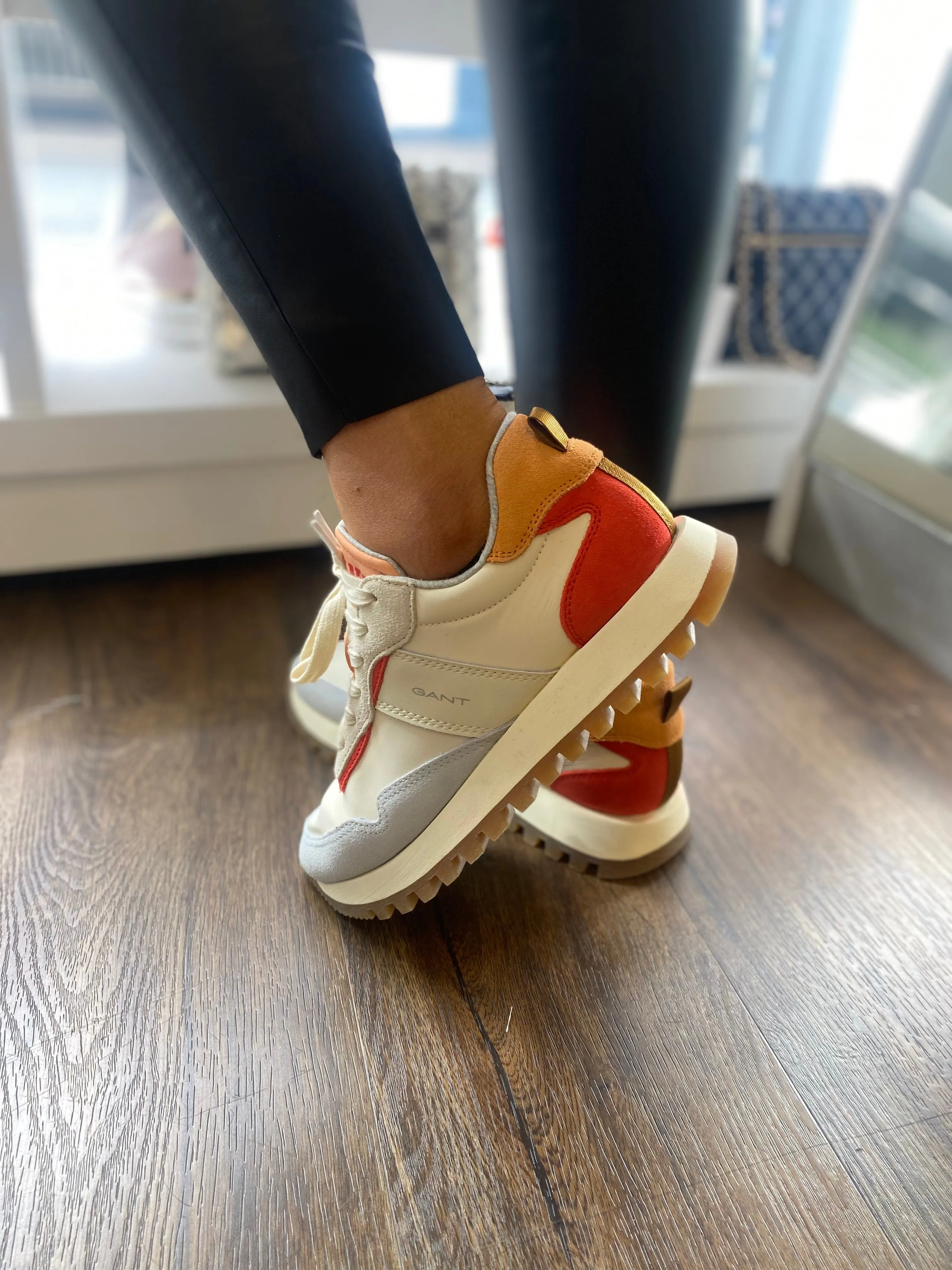 Gant Caffay Leather Suede Trainer - Orange