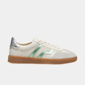 Gant Cuzima Metallic Leather Suede Trainer - Aqua