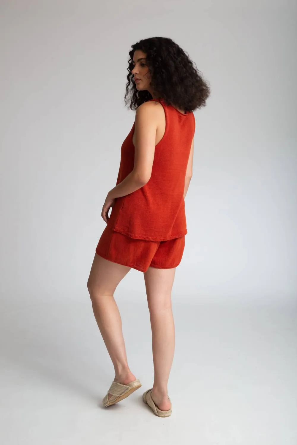 Gertie Organic Cotton Shorts In Clay