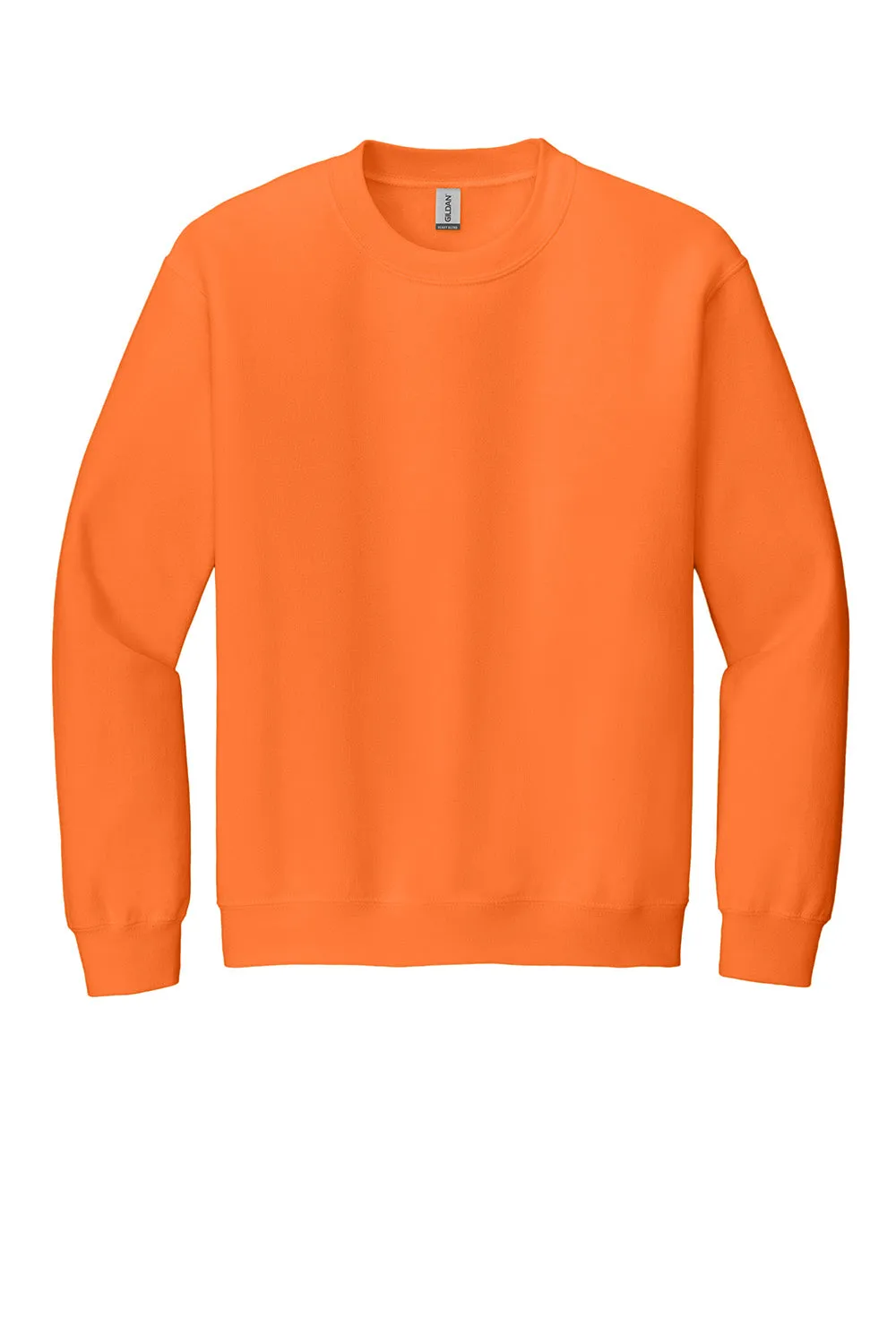 Gildan Mens Pill Resistant Fleece Crewneck Sweatshirt - Safety Orange