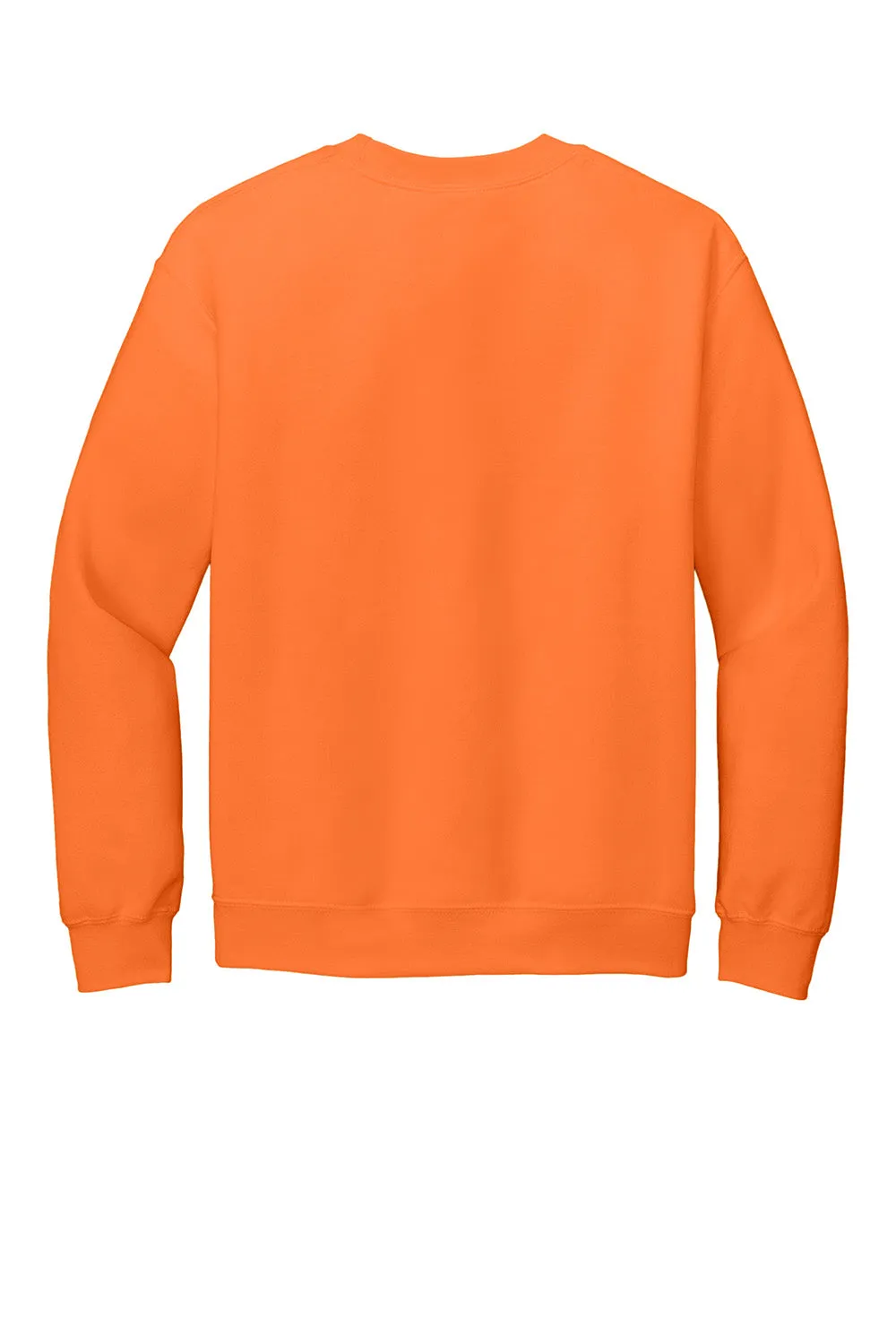 Gildan Mens Pill Resistant Fleece Crewneck Sweatshirt - Safety Orange
