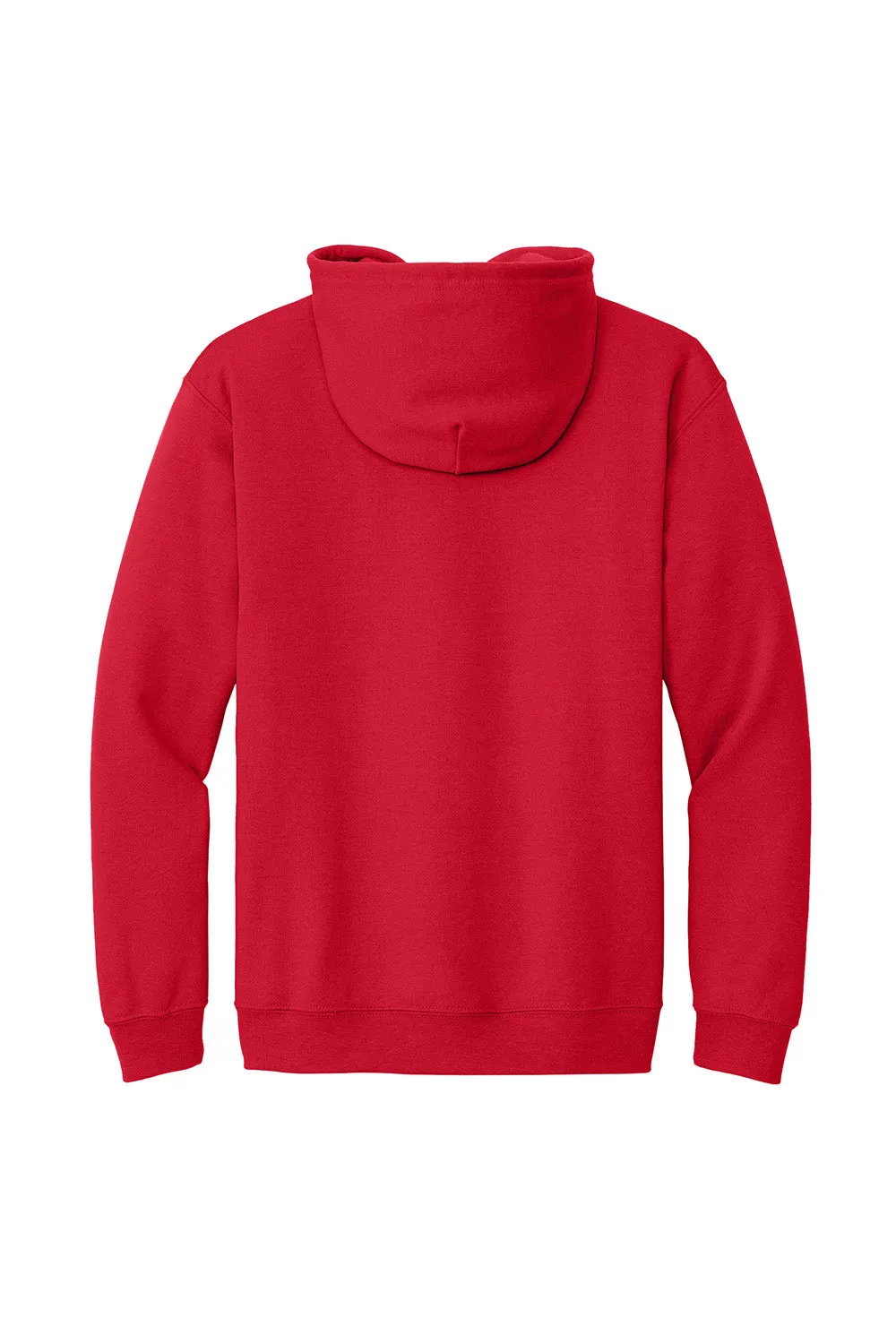 Gildan Mens Pill Resistant Full Zip Hooded Sweatshirt Hoodie w/ Pockets - Red