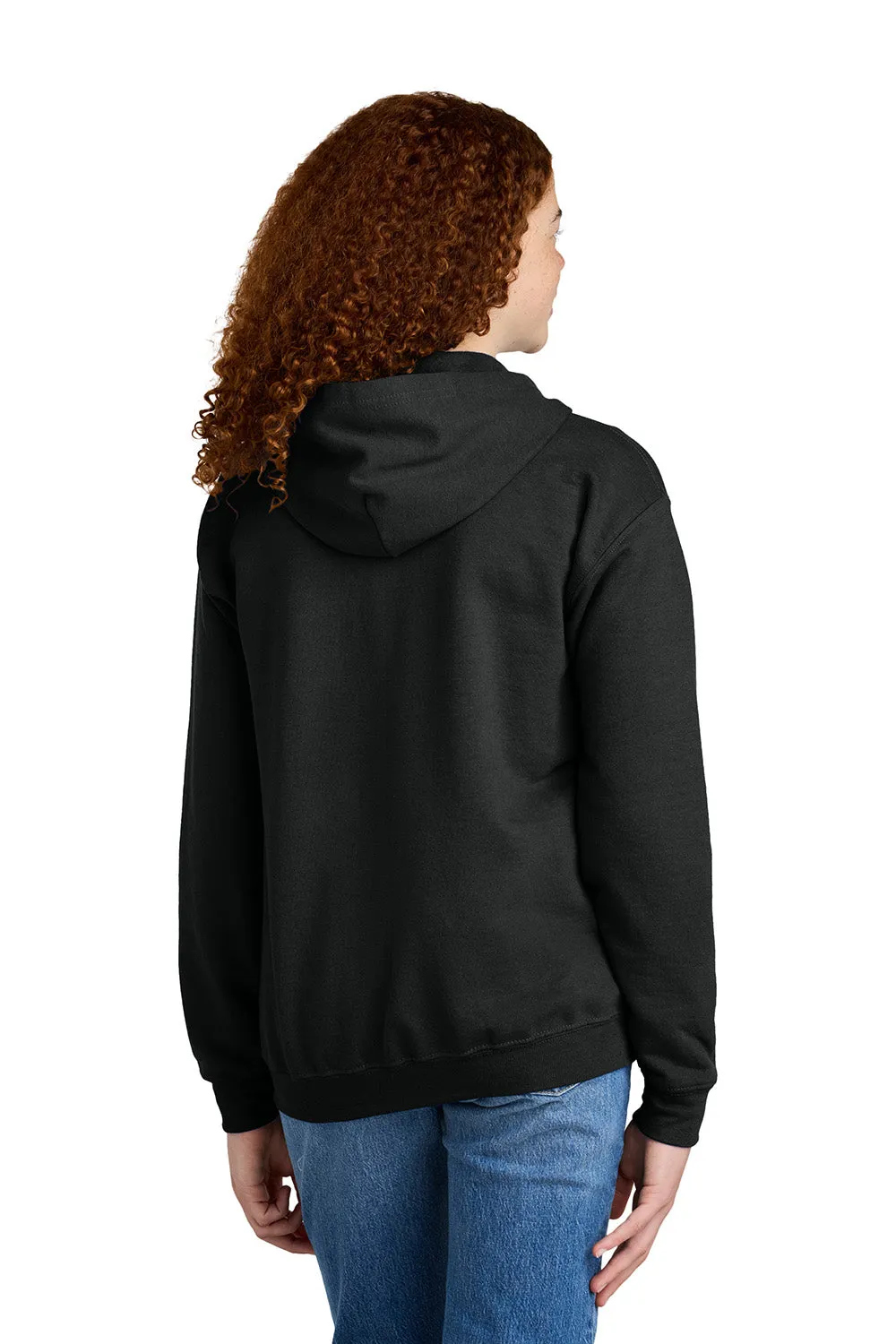 Gildan Youth Heavy Blend Full Zip Hooded Sweatshirt Hoodie w/ Pockets - Black