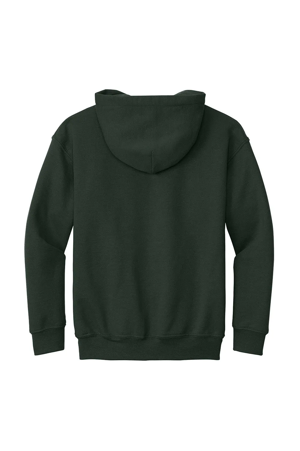 Gildan Youth Pill Resistant Hooded Sweatshirt Hoodie w/ Pouch Pocket - Forest Green