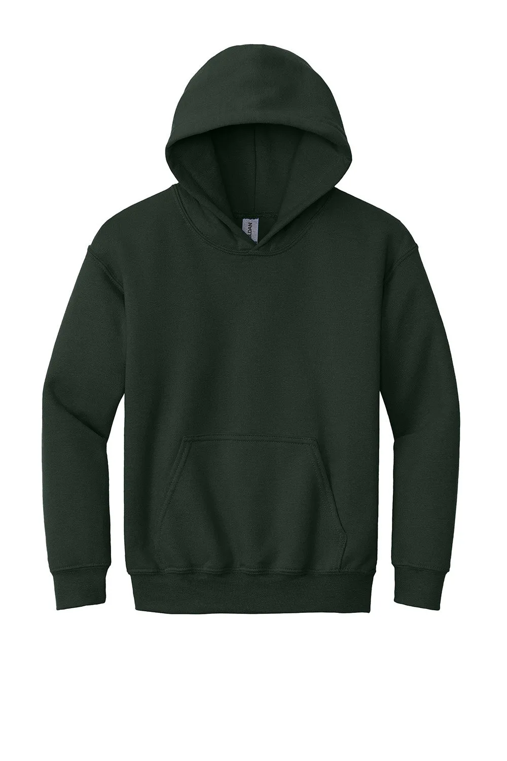 Gildan Youth Pill Resistant Hooded Sweatshirt Hoodie w/ Pouch Pocket - Forest Green