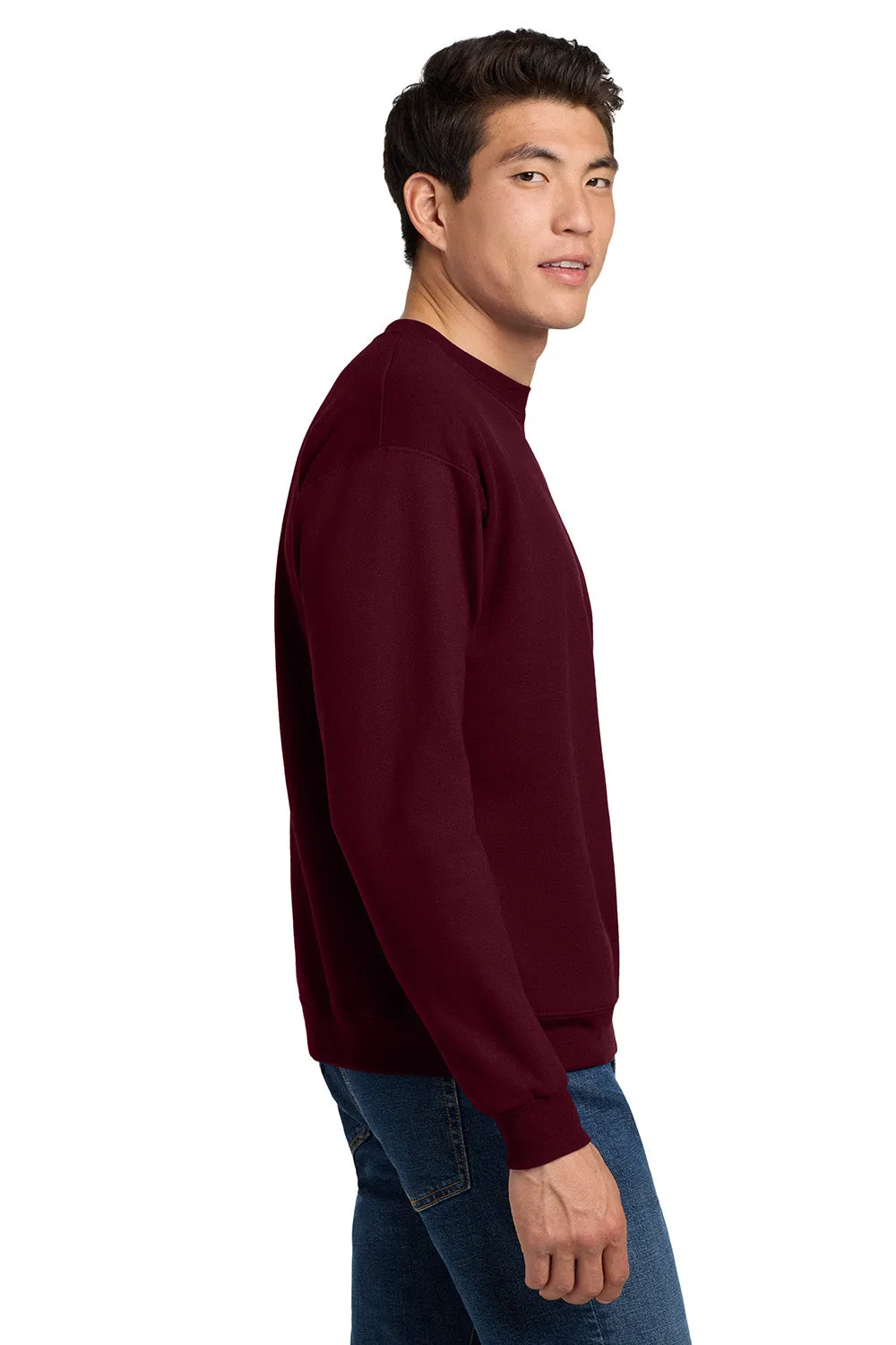 Hanes Mens EcoSmart Print Pro XP Pill Resistant Fleece Crewneck Sweatshirt - Maroon