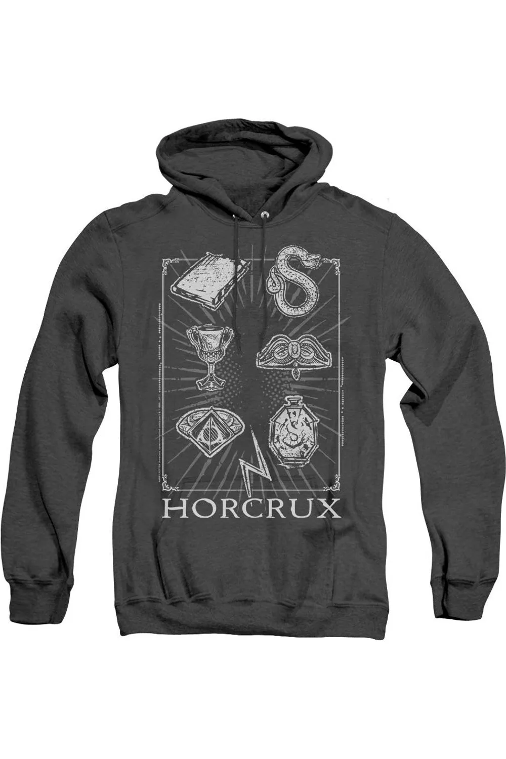 Harry Potter Horcrux Symbols Adult Heather Hoodie / Hooded Sweatshirt
