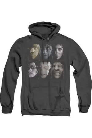 Harry Potter Horizontal Heads Adult Heather Hoodie / Hooded Sweatshirt