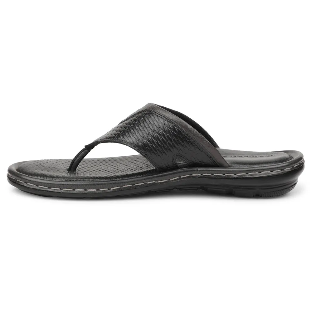 Healers Black Casual Slipper For Men ASL-3 By Liberty