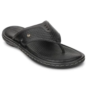 Healers Black Casual Slipper For Men ASL-3 By Liberty