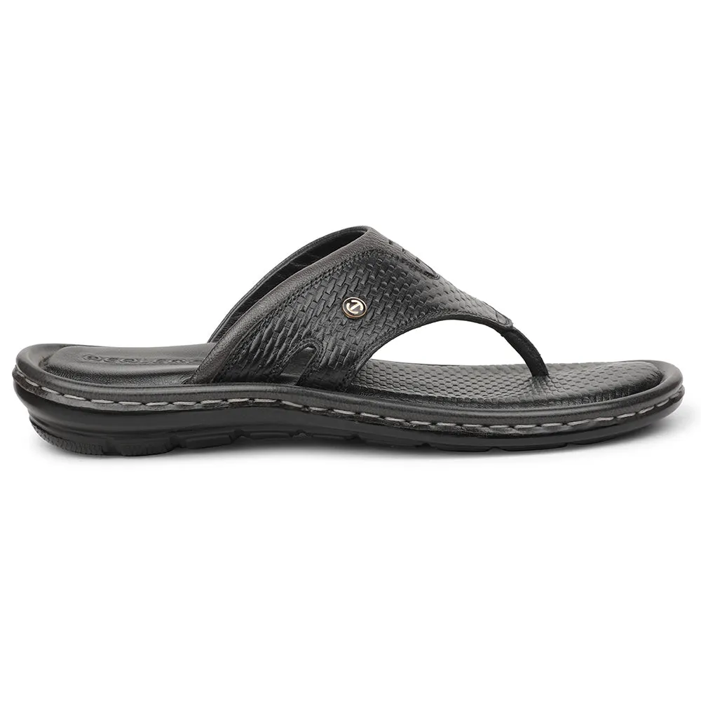 Healers Black Casual Slipper For Men ASL-3 By Liberty