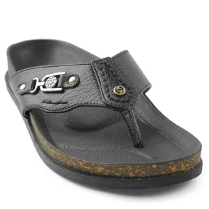 Healers Black Casual Slipper For Men CSS-28E By Liberty