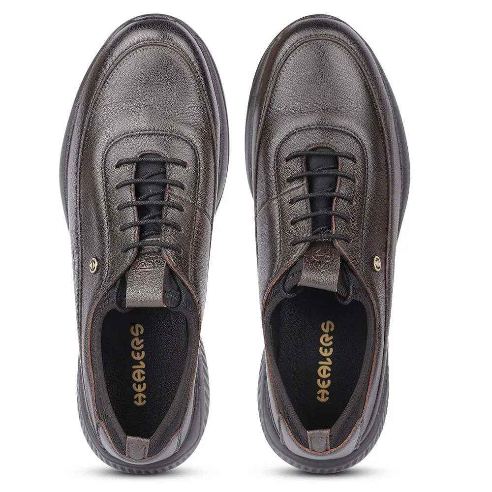 Healers Casual Brown Lacing Shoes For Men A576-07 By Liberty