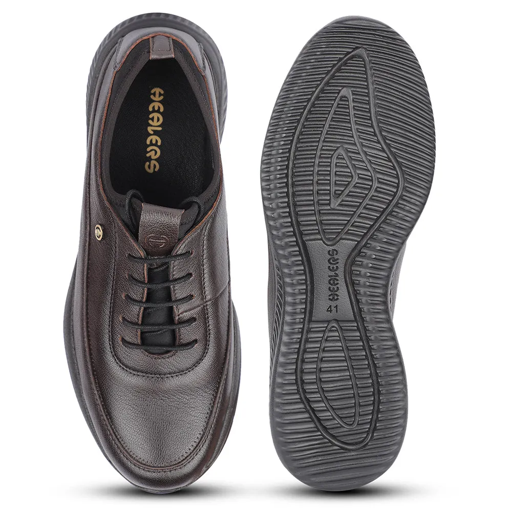 Healers Casual Brown Lacing Shoes For Men A576-07 By Liberty