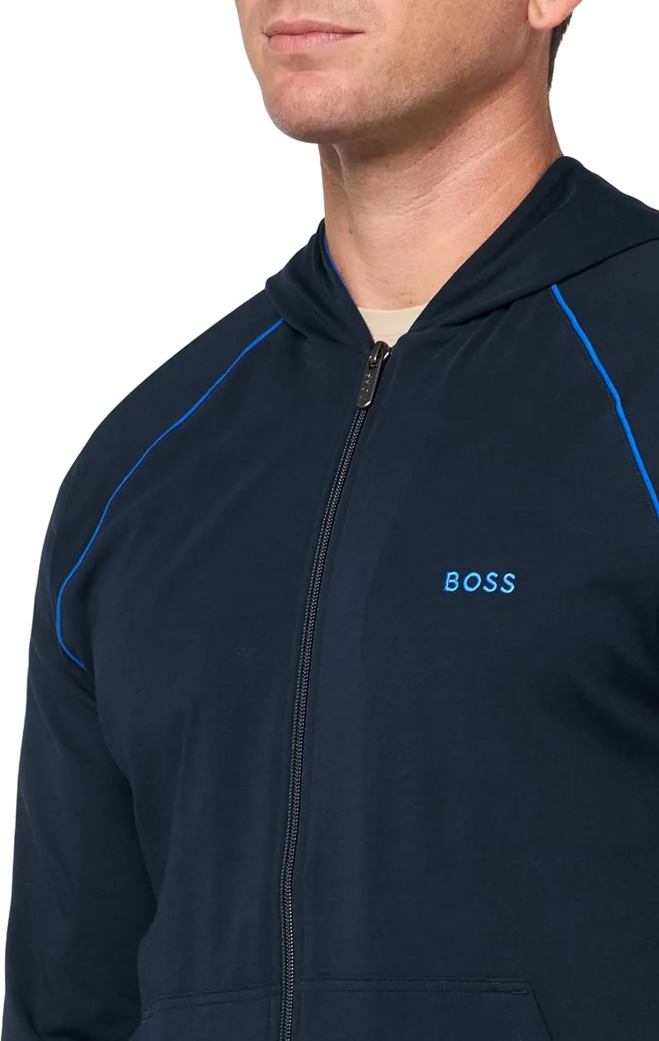 Hugo Boss Men's Mix & Match Zip-Up Jacket, Space Cadet Blue