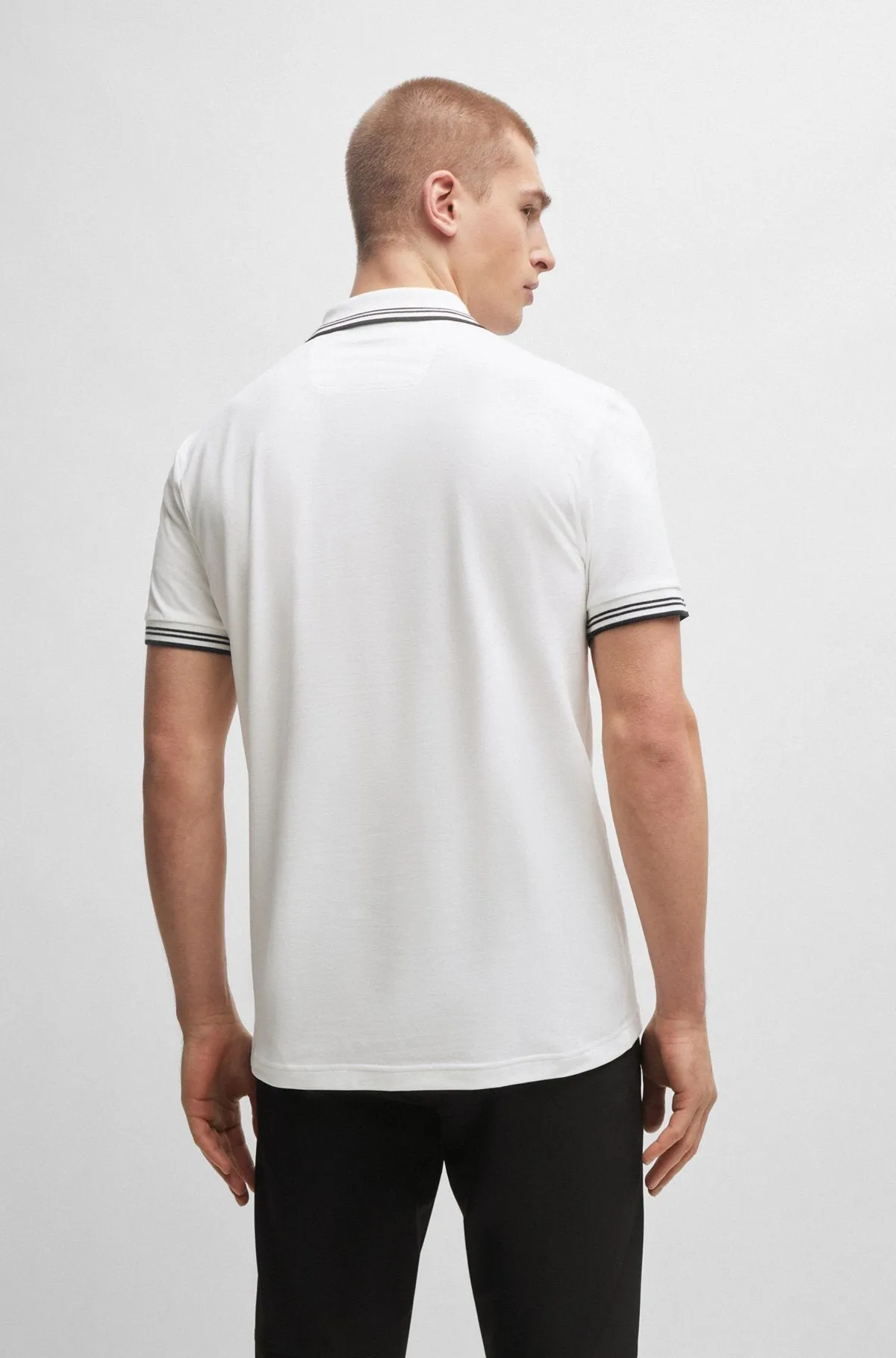 Hugo Boss Men's Paul Modern Essential Polo, Clean White