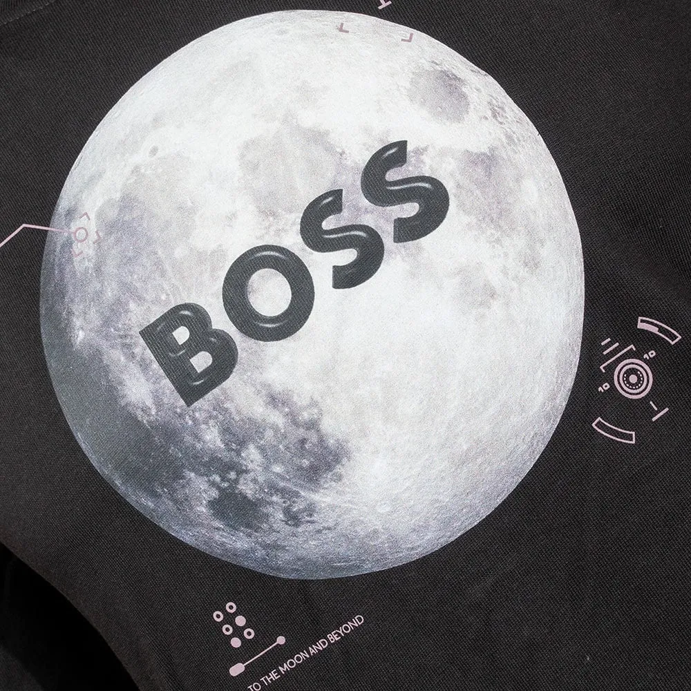 Hugo Boss Men's Te Moon Short Sleeve Graphic T-Shirt, Black