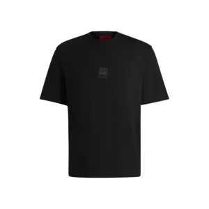 HUGO x RB cotton-jersey T-shirt with carbon stealth logo