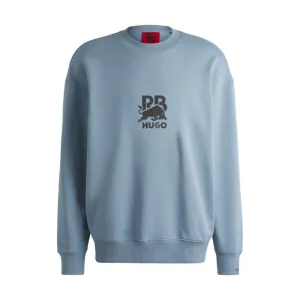 HUGO x RB cotton-terry sweatshirt with carbon stealth logo