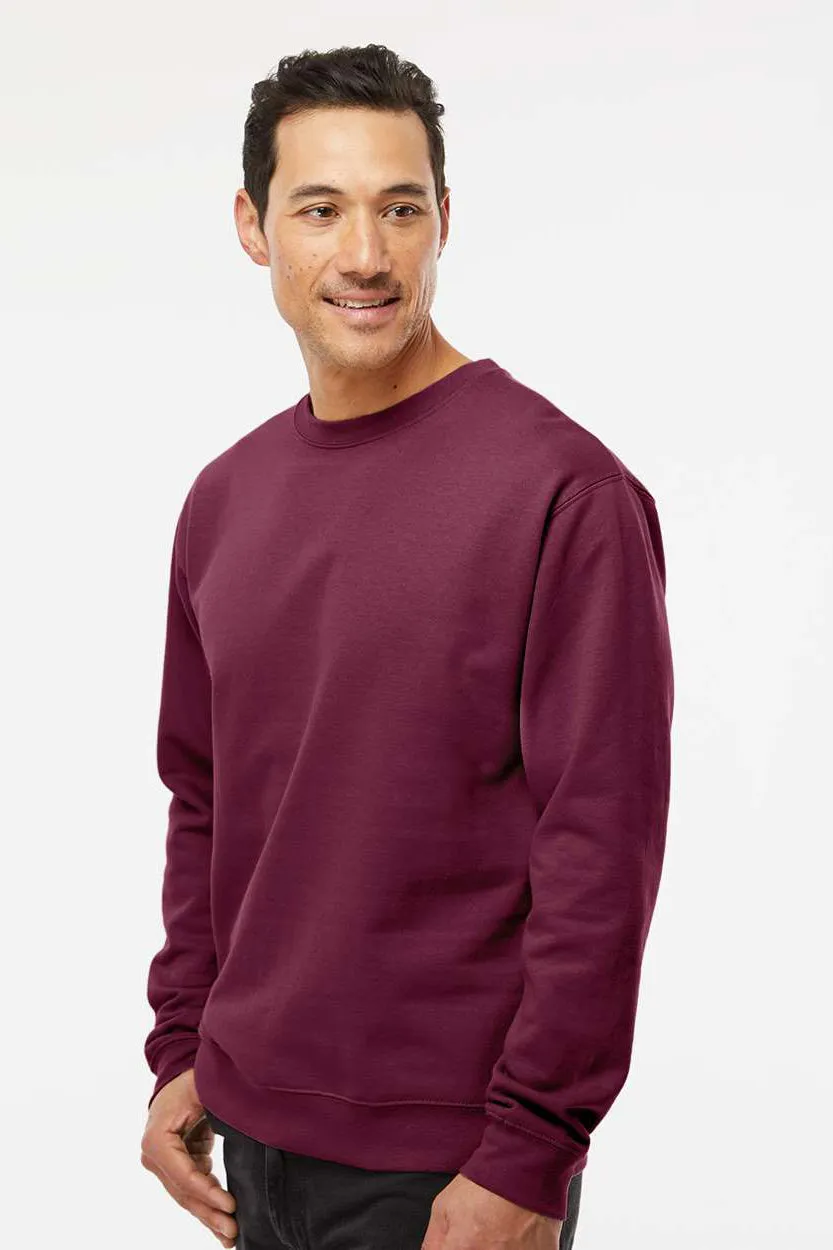 Independent Trading Company Mens Crewneck Sweatshirt - Maroon